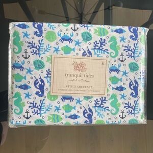 Coastal Printed King Sheet Set